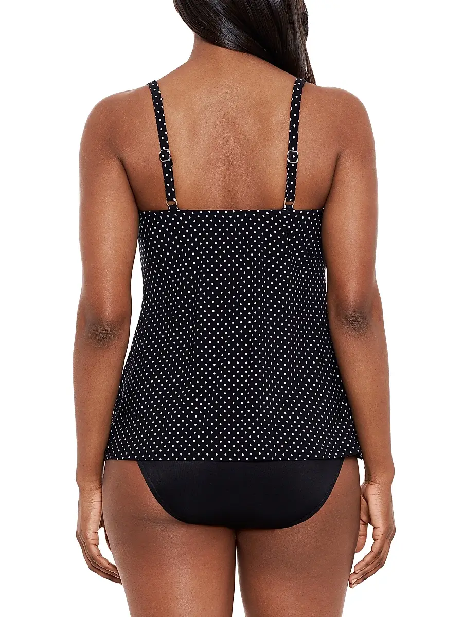 Miraclesuit Swim Women's Pin Point Love Knot Polka Dot Tankini Top | Thumbnail 4 Miraclesuit Swim Women's Pin Point Love Knot Polka Dot Tankini Top | Thumbnail 4