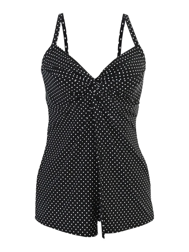 Miraclesuit Swim Women's Pin Point Love Knot Polka Dot Tankini Top