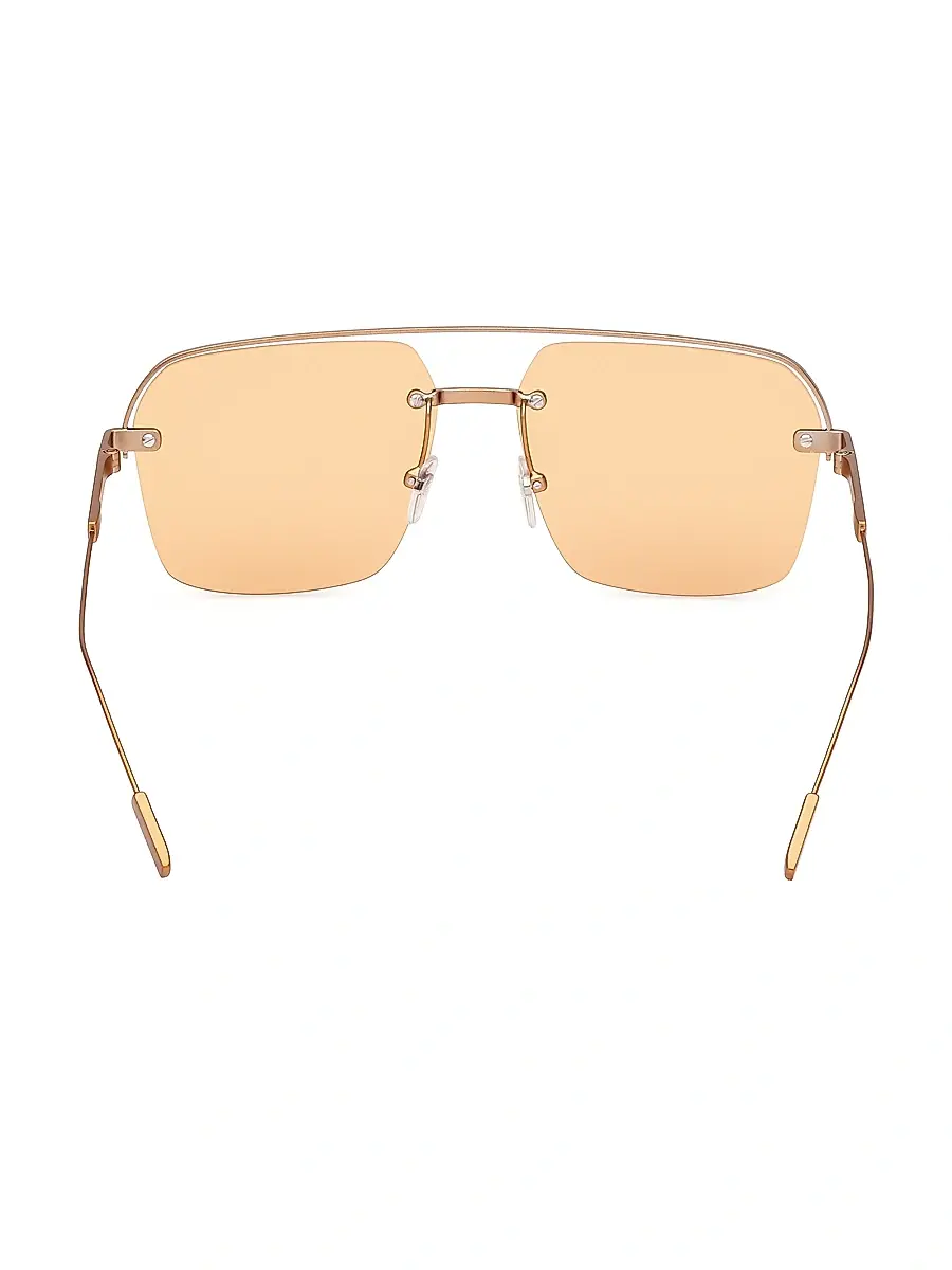 Zegna Men's 57MM Plastic Aviator Sunglasses | Thumbnail 6