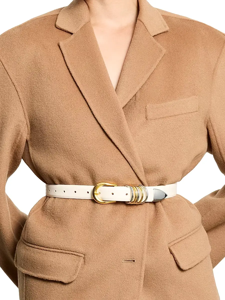 Déhanche Women's Hollyhock Mixed Metal Leather Belt | Thumbnail 2 Déhanche Women's Hollyhock Mixed Metal Leather Belt | Thumbnail 2