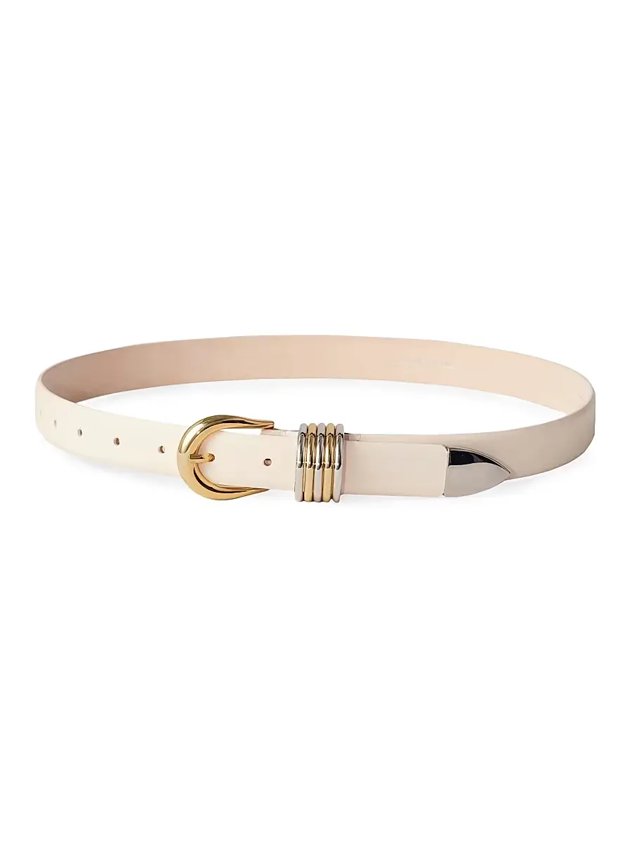 Déhanche Women's Hollyhock Mixed Metal Leather Belt | Thumbnail 3 Déhanche Women's Hollyhock Mixed Metal Leather Belt | Thumbnail 3