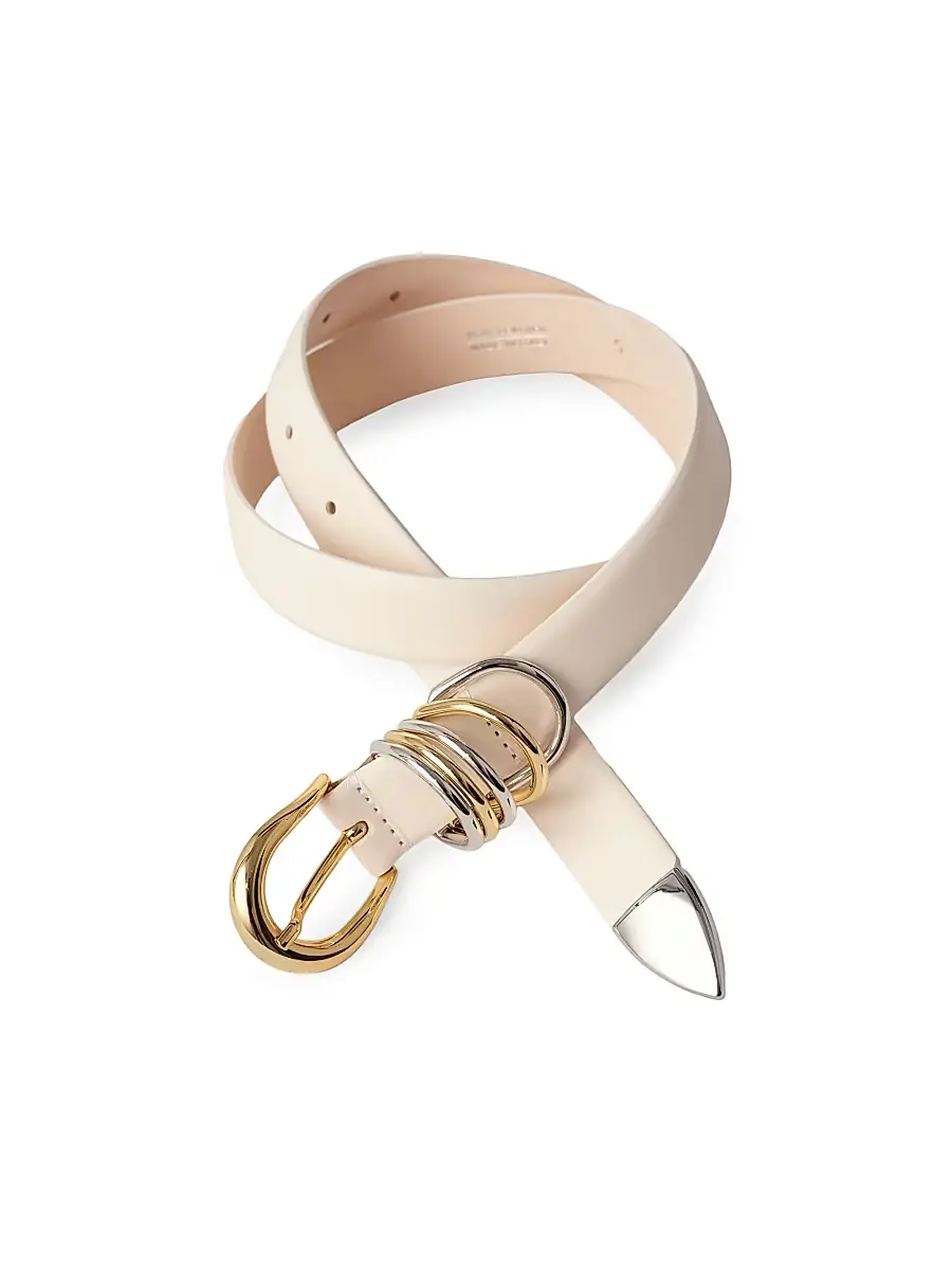 Déhanche Women's Hollyhock Mixed Metal Leather Belt | Thumbnail 4 Déhanche Women's Hollyhock Mixed Metal Leather Belt | Thumbnail 4
