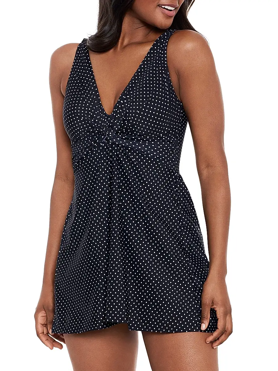 Miraclesuit Swim Women's Pin Point Marais Polka Dot Swim Dress | Thumbnail 3 Miraclesuit Swim Women's Pin Point Marais Polka Dot Swim Dress | Thumbnail 3