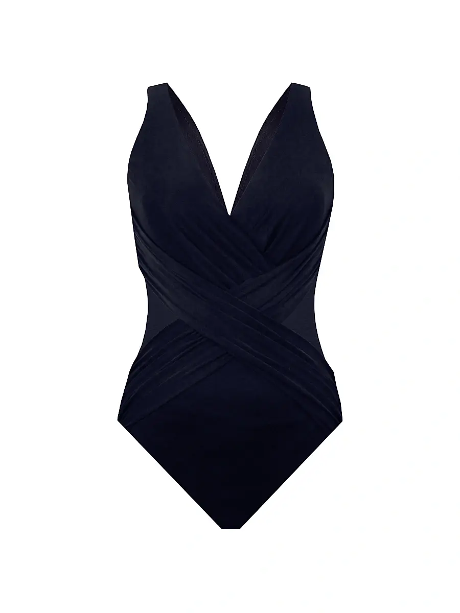 Miraclesuit Swim Women's Illusionists Cross-Over One-Piece Swimsuit - Black - Size 16 | Image 1 Miraclesuit Swim Women's Illusionists Cross-Over One-Piece Swimsuit - Black - Size 16 | Image 1