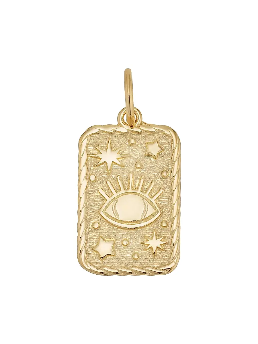 Women's 14K Yellow Gold Pendant Charm - Evil Eye Women's 14K Yellow Gold Pendant Charm - Evil Eye