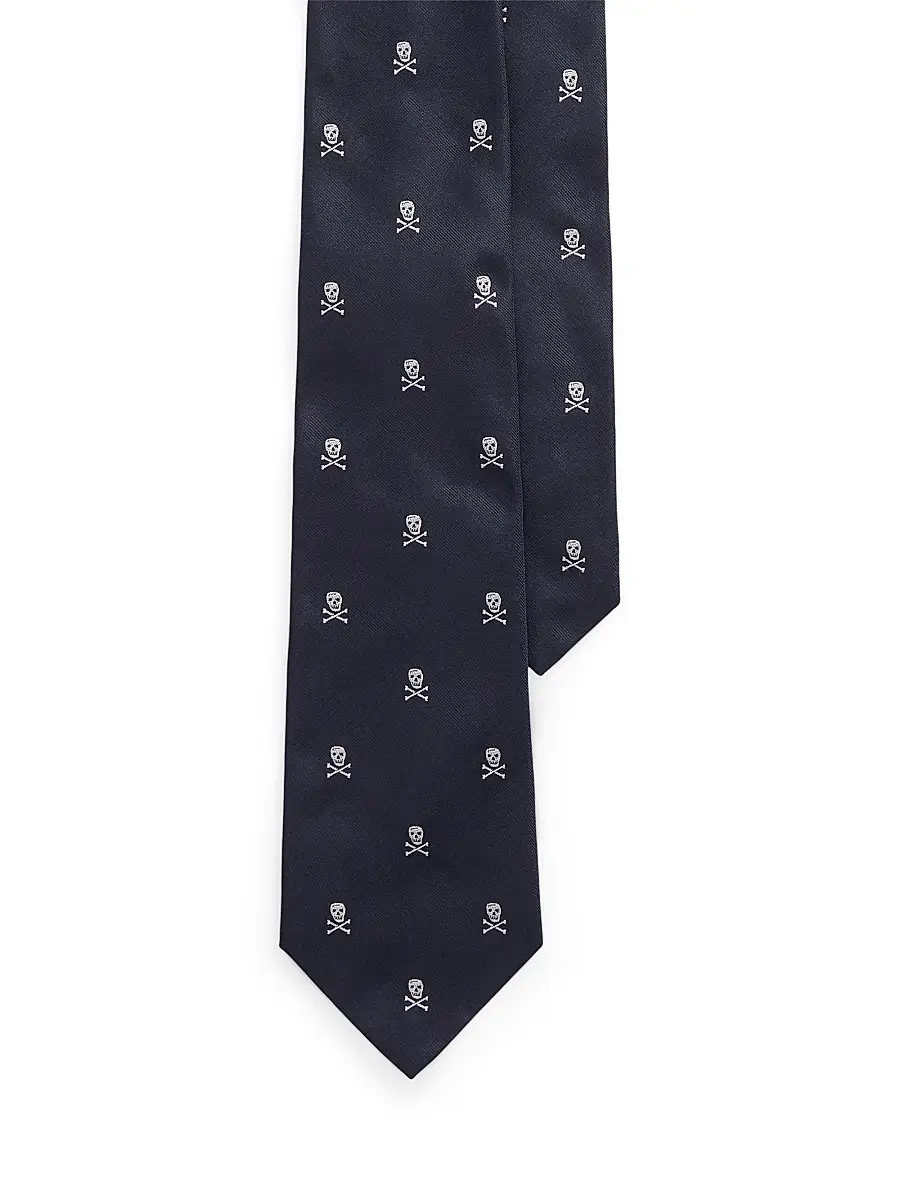 Ralph Lauren Purple Label Men's Skull Crossbones Silk Tie | Thumbnail 3 Ralph Lauren Purple Label Men's Skull Crossbones Silk Tie | Thumbnail 3