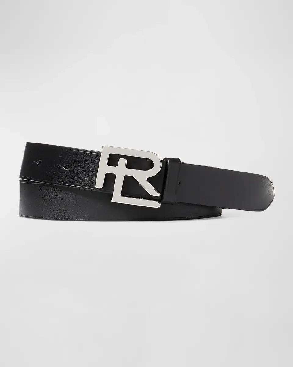 Ralph Lauren Purple Label Men's RL Vachetta Leather Belt | Thumbnail 3