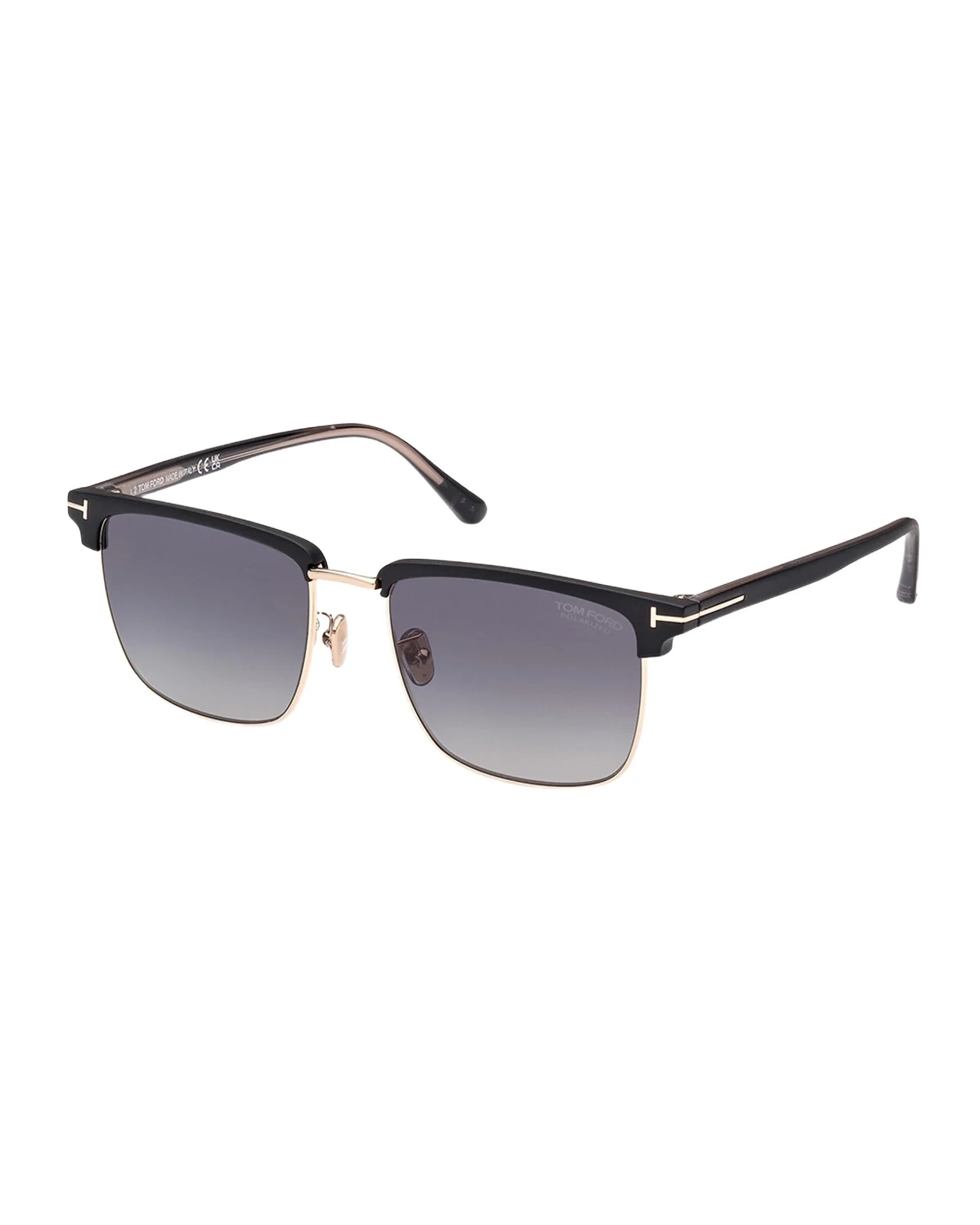 Men's FT0997-Hudson Half-Rim Square Sunglasses