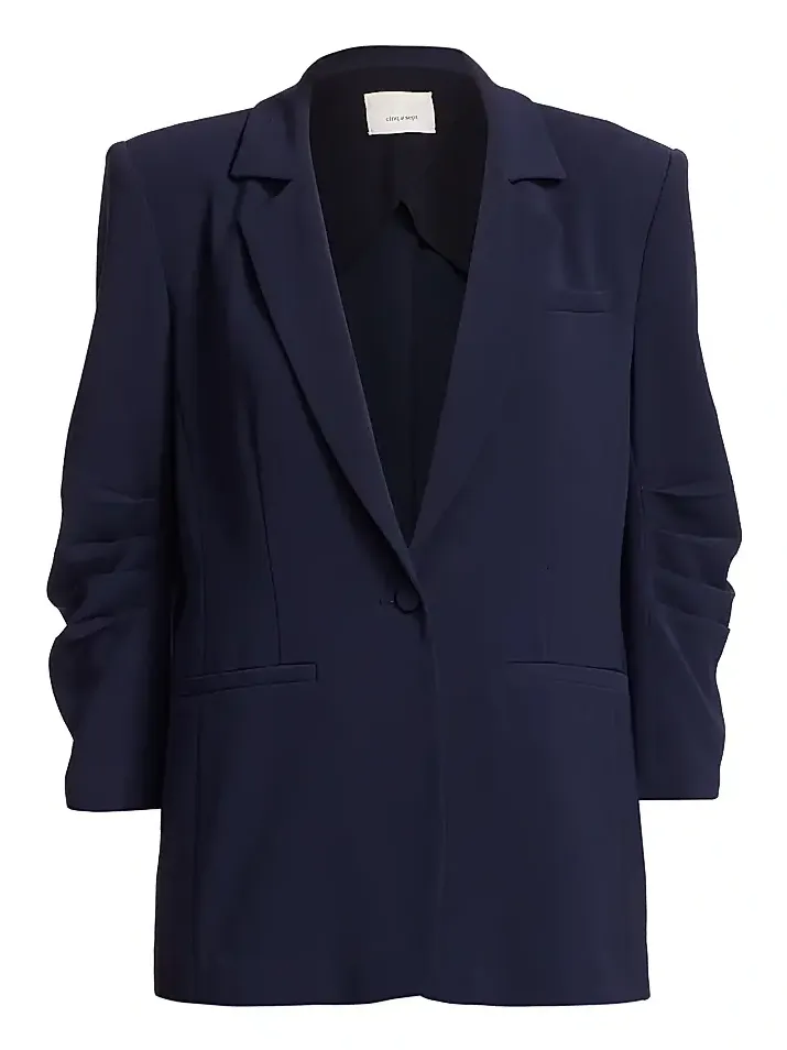 Women's Khloe Crepe Ruched Blazer