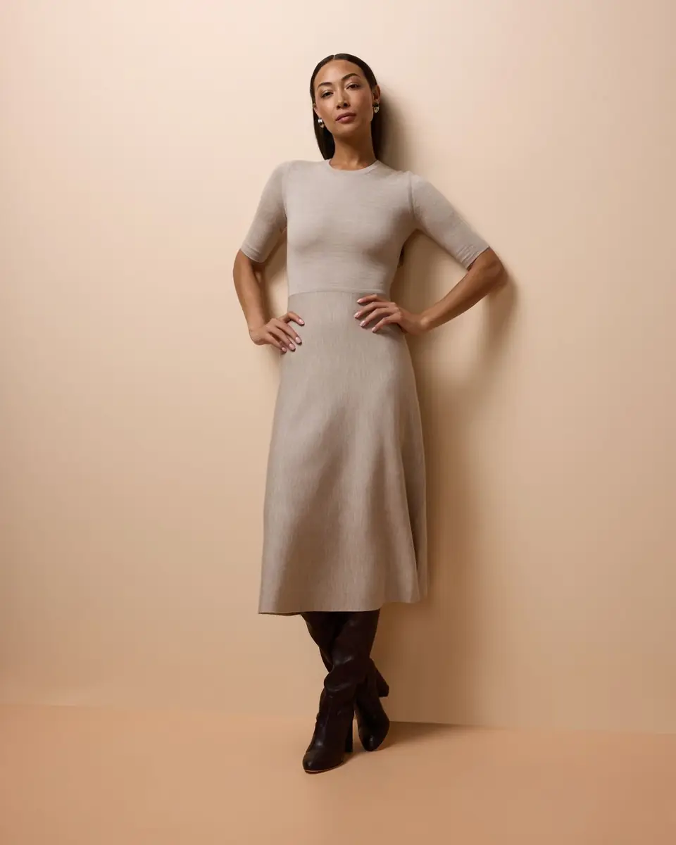 Gabriela Hearst Seymore Cashmere Blend Midi Dress | Thumbnail 4