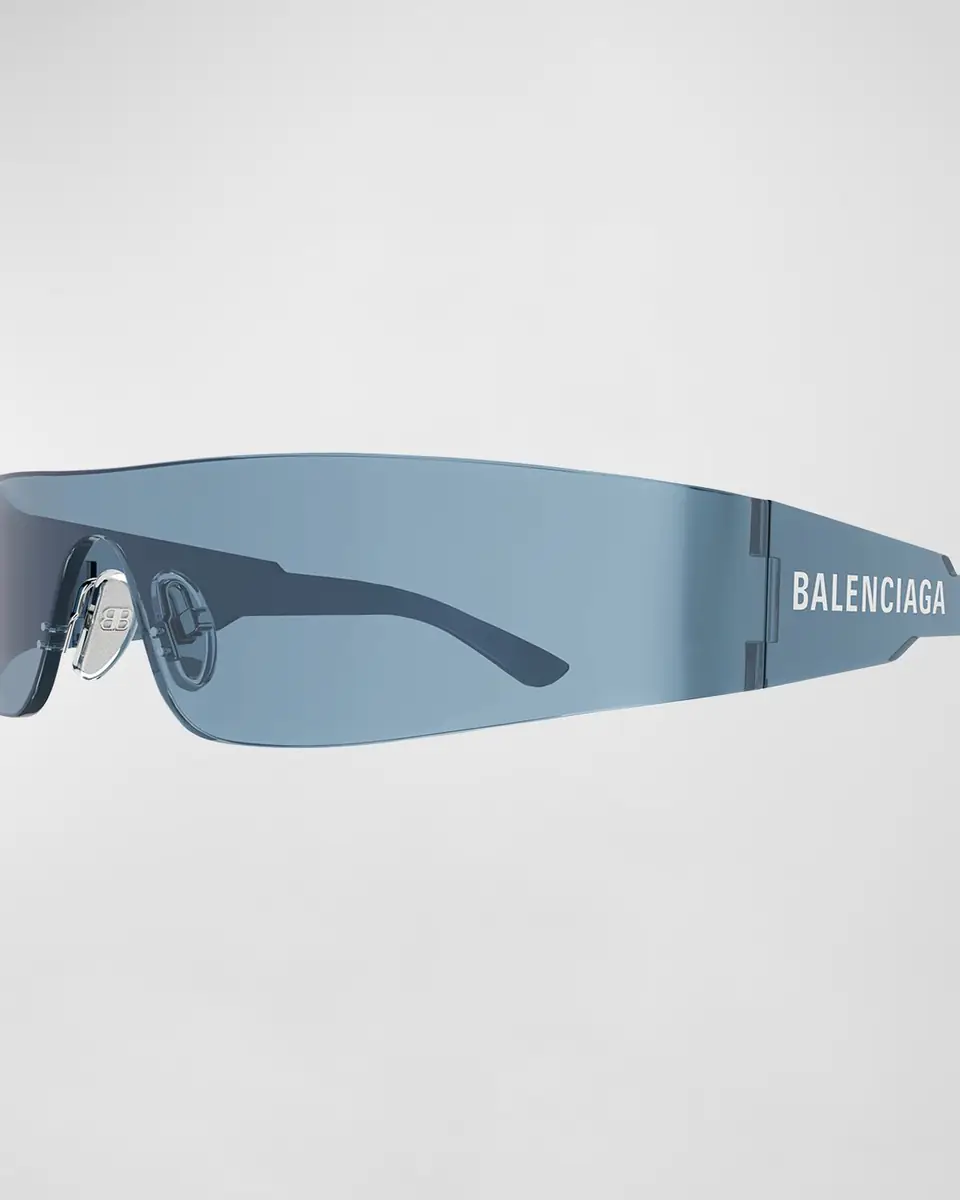 Balenciaga Mirrored Rimless Wrap Sunglasses | Thumbnail 3 Balenciaga Mirrored Rimless Wrap Sunglasses | Thumbnail 3
