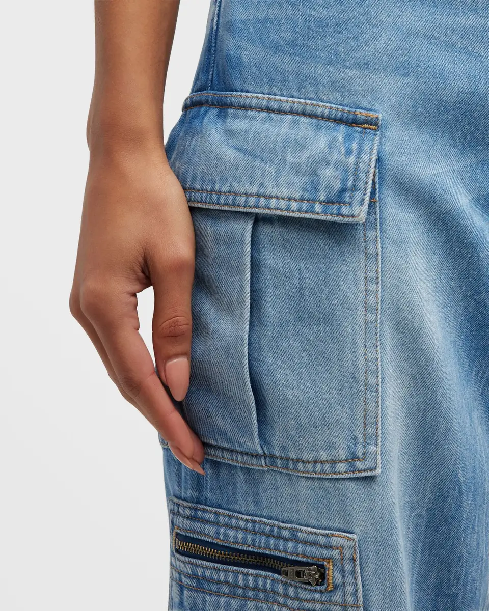Alice + Olivia Cay Baggy Denim Cargo Pants | Thumbnail 5 Alice + Olivia Cay Baggy Denim Cargo Pants | Thumbnail 5