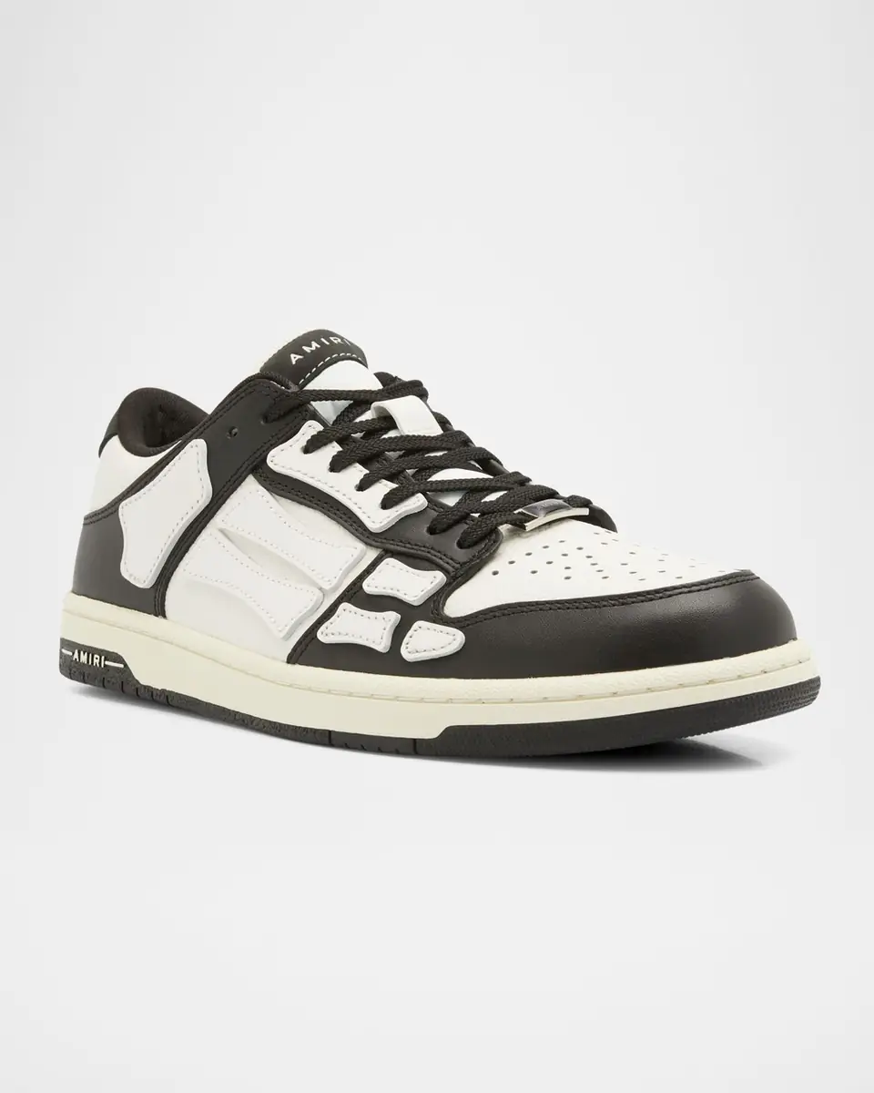 AMIRI Men's Skel Low-Top Leather Sneakers | Thumbnail 3 AMIRI Men's Skel Low-Top Leather Sneakers | Thumbnail 3