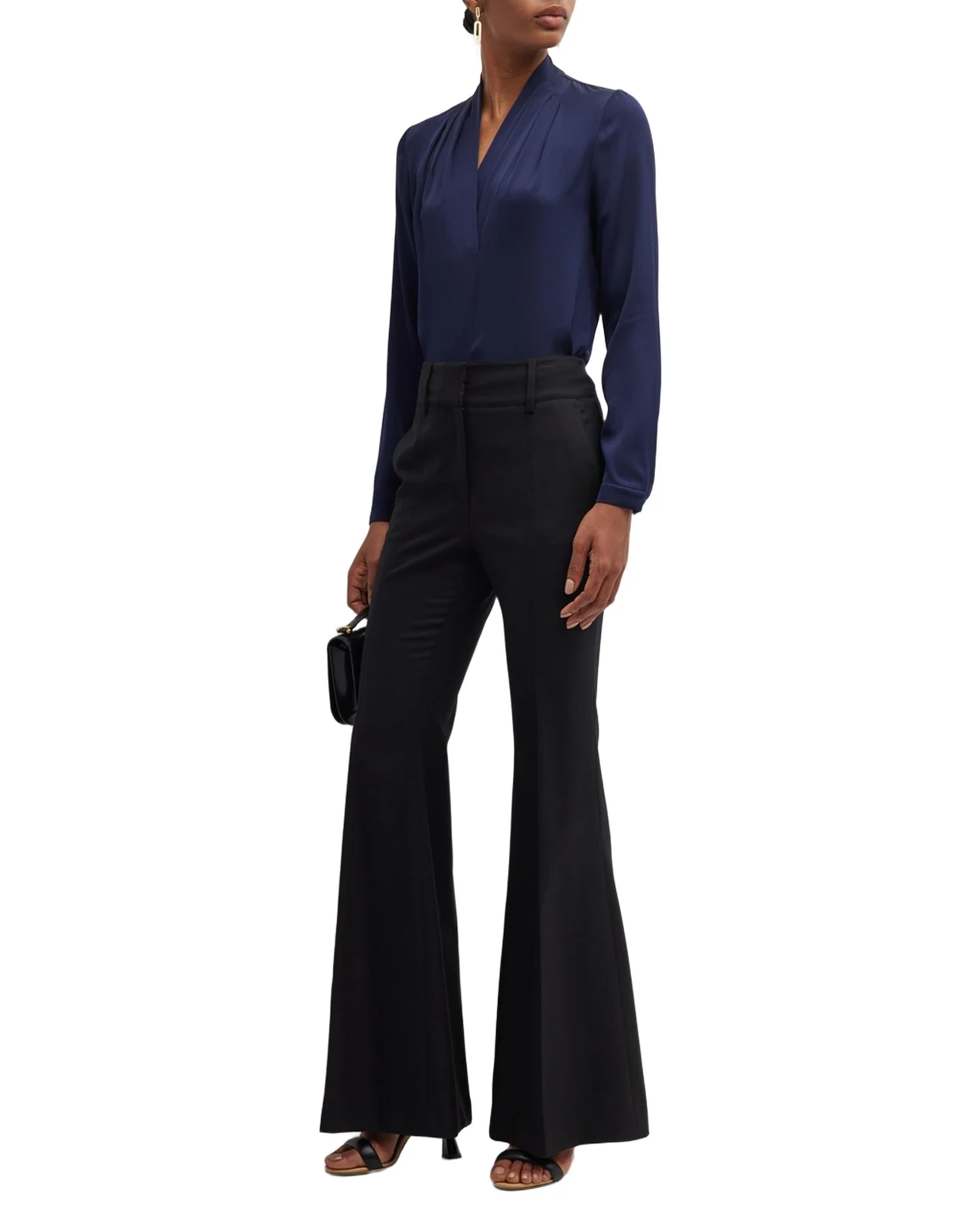 Nellie Pleated V-Neck Long-Sleeve Blouse Nellie Pleated V-Neck Long-Sleeve Blouse