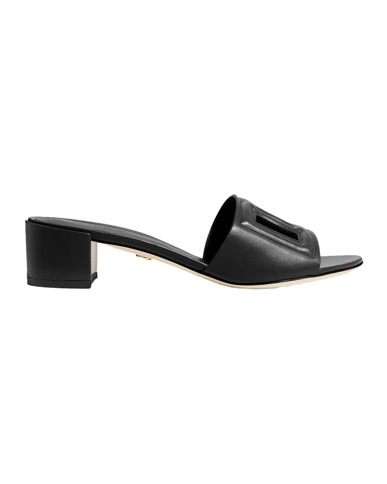 Dolce & Gabbana 40mm DG Cutout Leather Slide