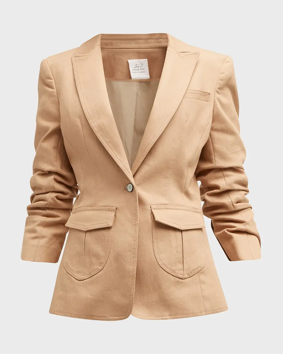 Cinq à Sept Louisa Ruched-Sleeve Jacket | Thumbnail 2 Cinq à Sept Louisa Ruched-Sleeve Jacket | Thumbnail 2