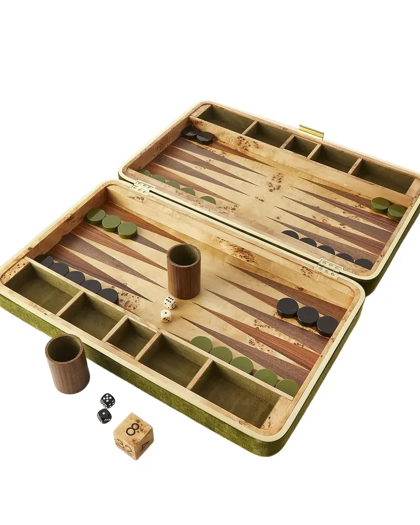 AERIN Velvet Backgammon Set
