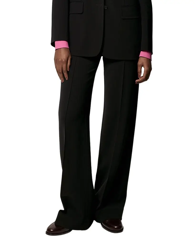 Another Tomorrow Doppio Wide-Leg Pants | Image 1 Another Tomorrow Doppio Wide-Leg Pants | Image 1