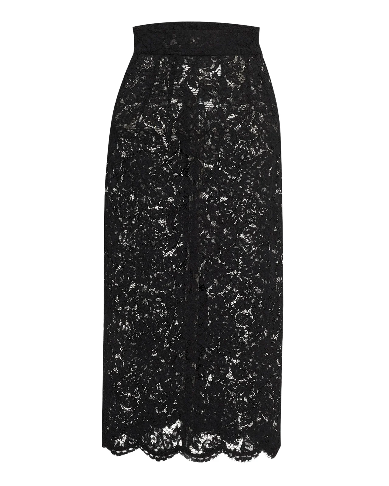 Lace Scalloped-Hem Midi Skirt Lace Scalloped-Hem Midi Skirt