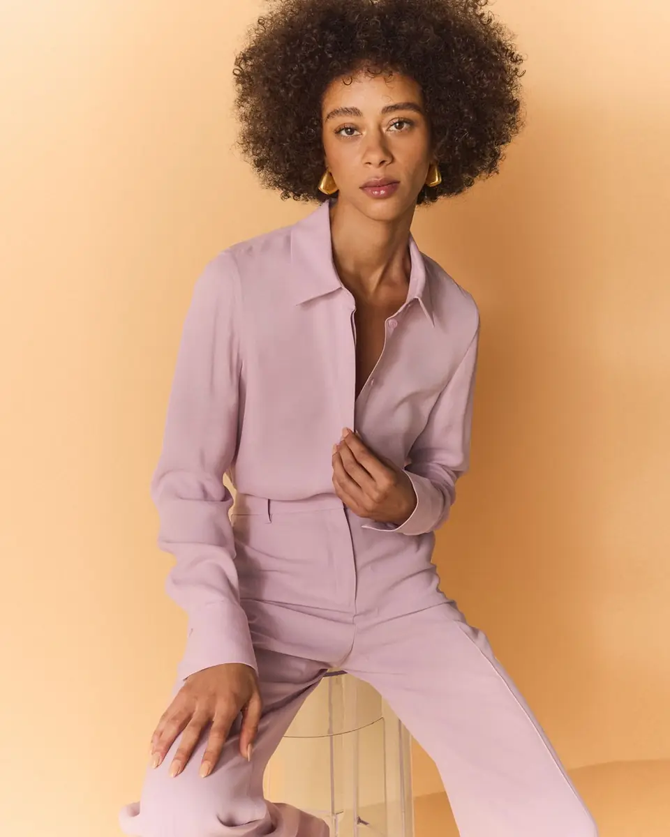 Lafayette 148 New York Scottie Silk Button-Down Blouse | Thumbnail 2 Lafayette 148 New York Scottie Silk Button-Down Blouse | Thumbnail 2
