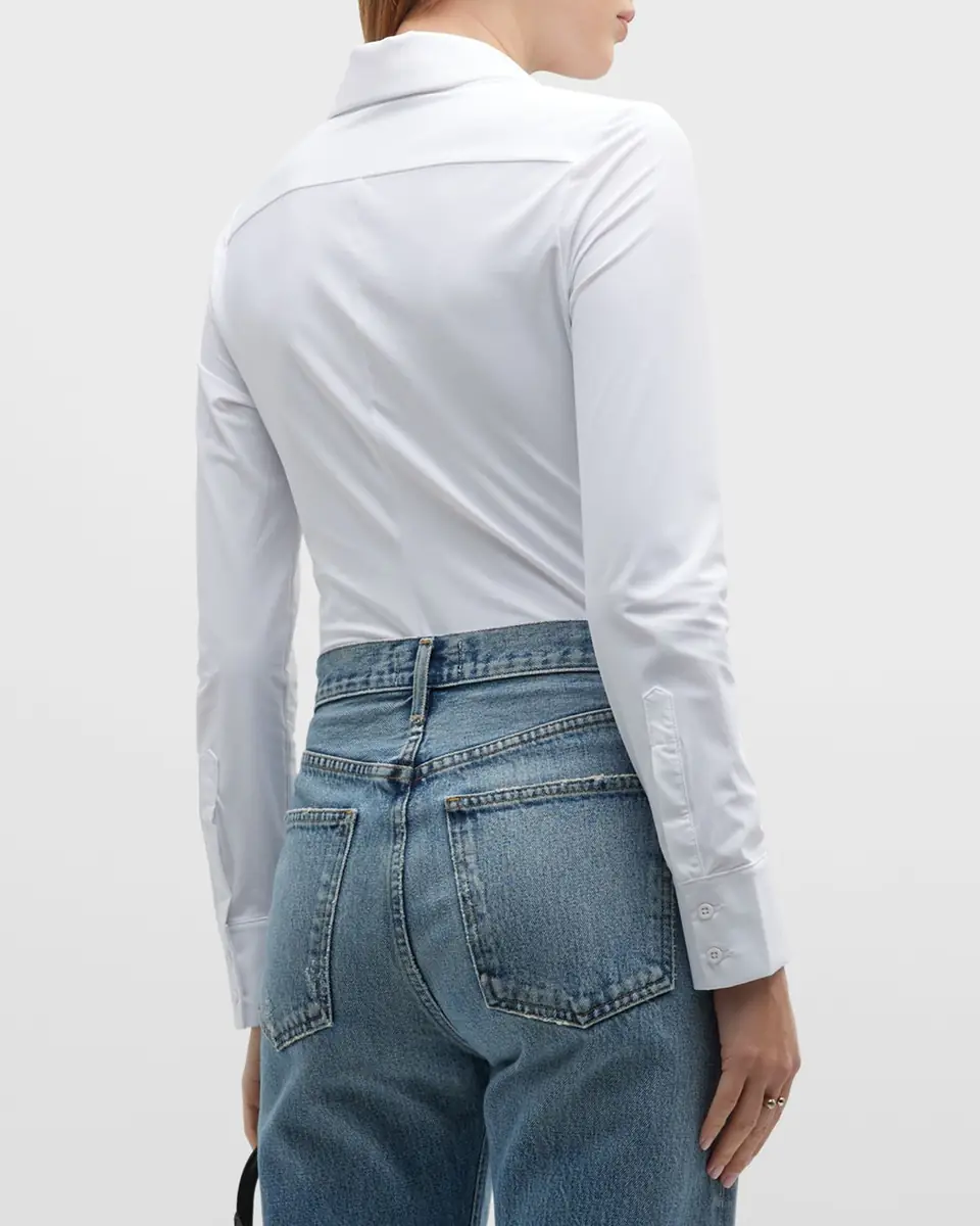 Commando Button-Front Oxford Bodysuit | Thumbnail 6