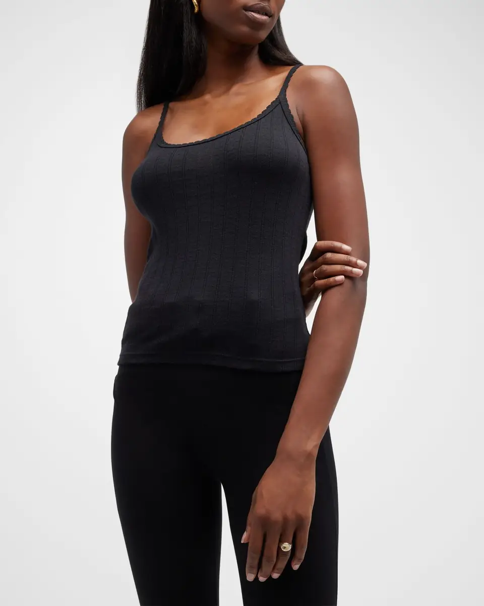LESET Cotton Pointelle Scalloped Tank Top | Thumbnail 7 LESET Cotton Pointelle Scalloped Tank Top | Thumbnail 7