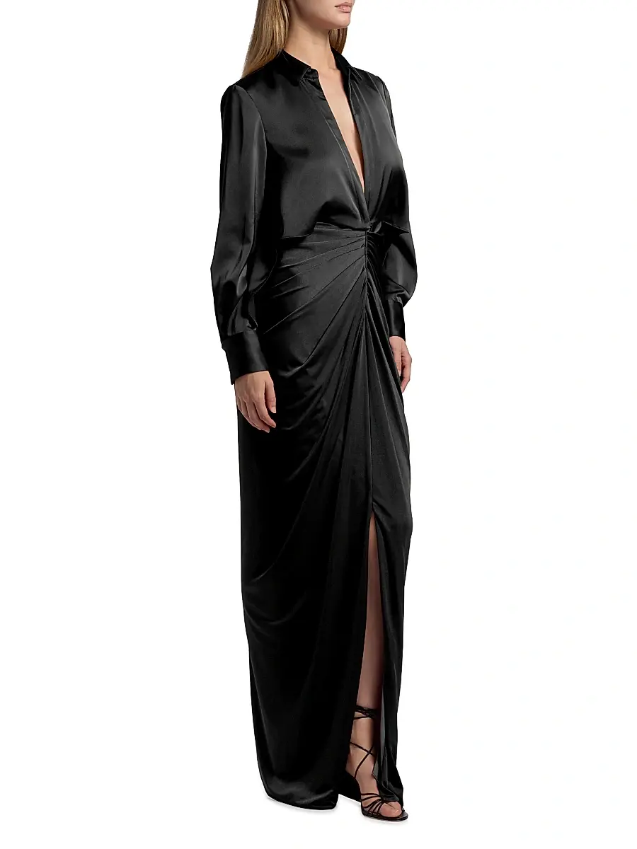 Halston Women's Katrine Mix Media Draped Gown | Thumbnail 4