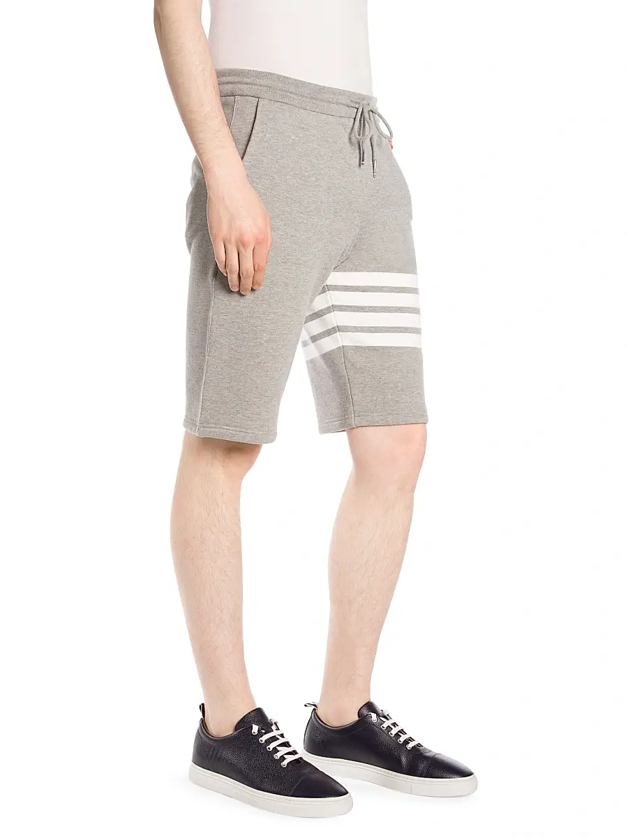 Thom Browne Men's Classic Drawstring Cotton Sweatshorts | Thumbnail 4 Thom Browne Men's Classic Drawstring Cotton Sweatshorts | Thumbnail 4