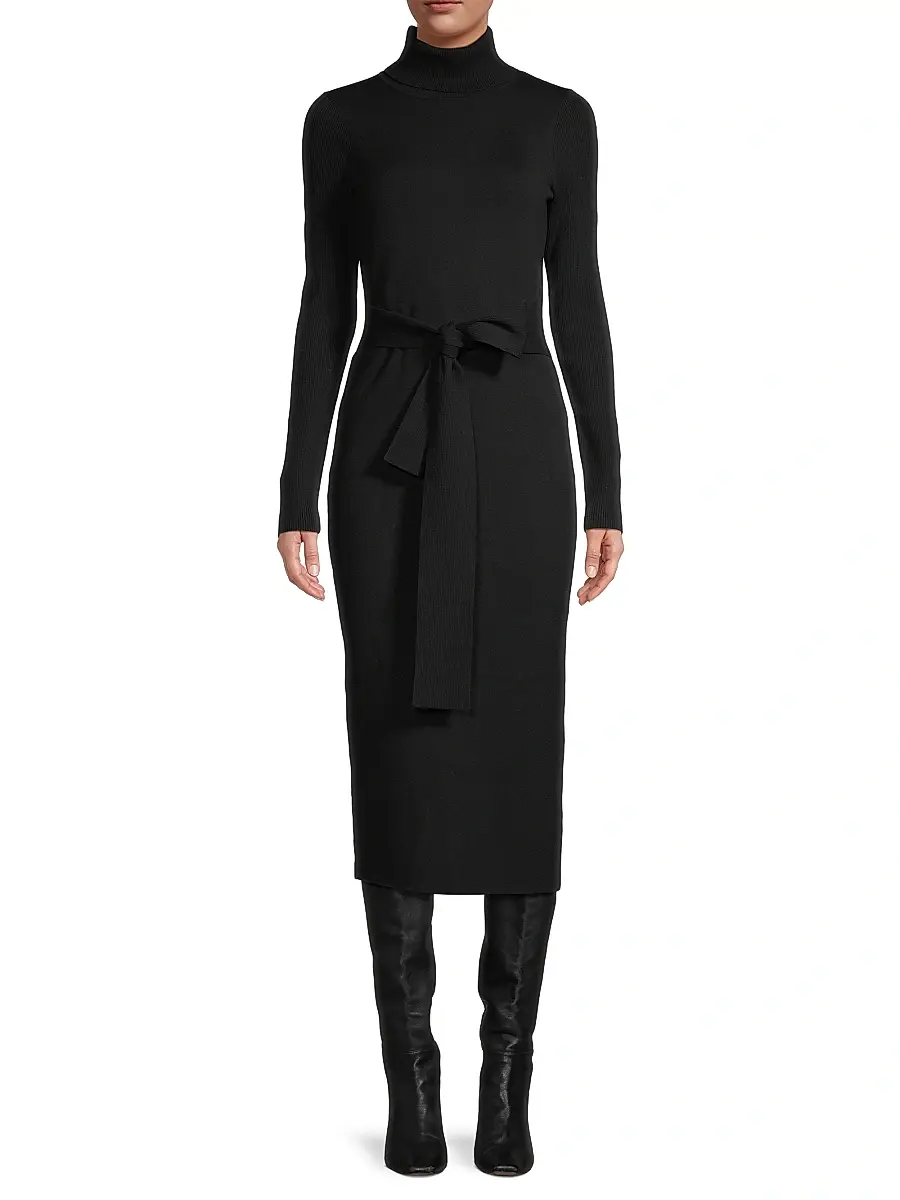 Toccin Women's Piper Turtleneck Rib-Knit Midi-Dress | Thumbnail 3 Toccin Women's Piper Turtleneck Rib-Knit Midi-Dress | Thumbnail 3