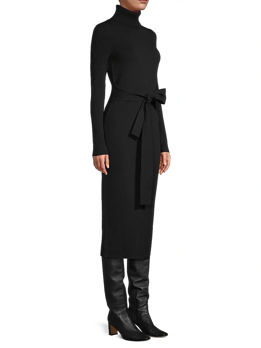 Toccin Women's Piper Turtleneck Rib-Knit Midi-Dress | Thumbnail 4 Toccin Women's Piper Turtleneck Rib-Knit Midi-Dress | Thumbnail 4