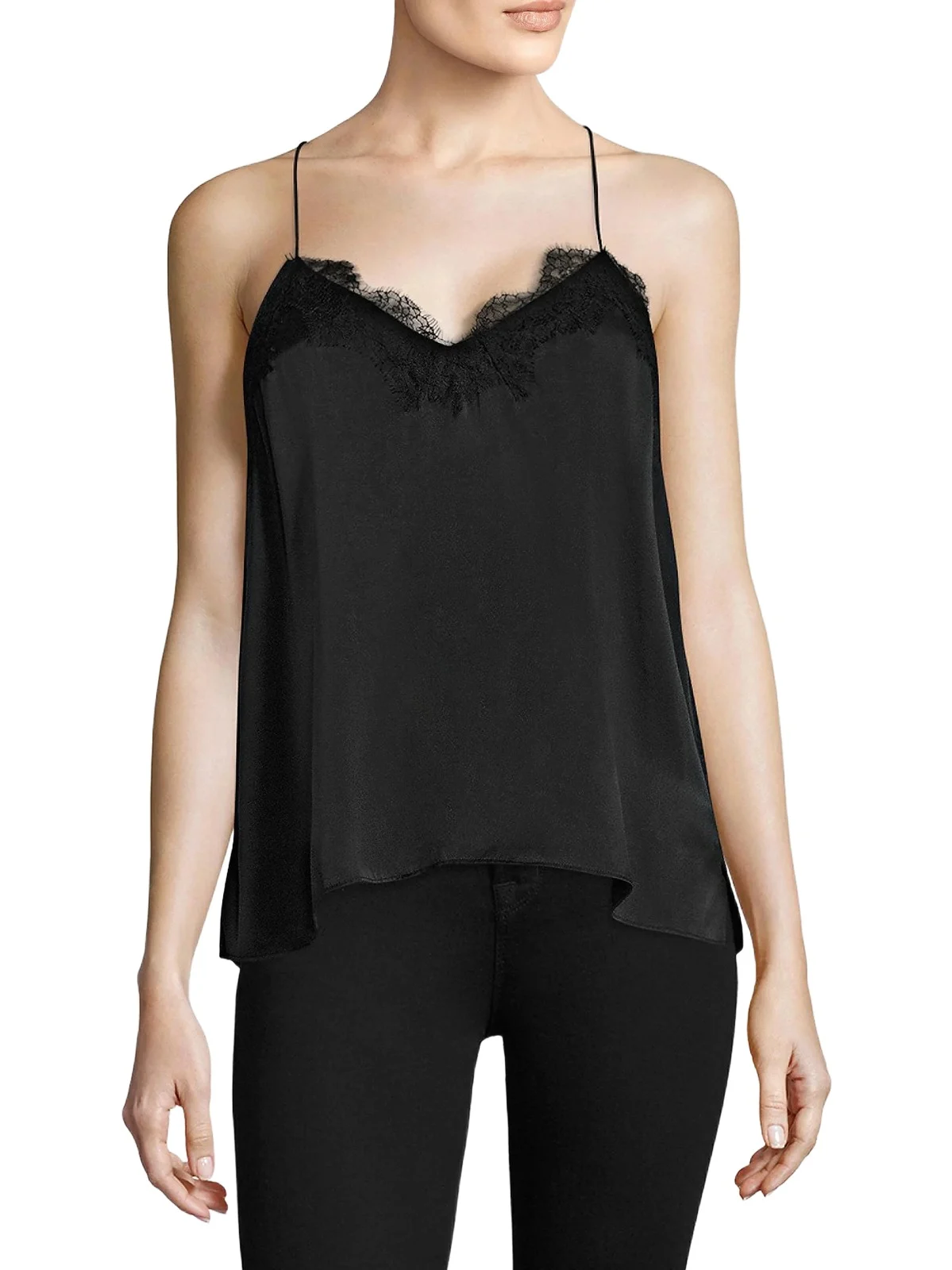 Women's Racer Silk Charmeuse Camisole