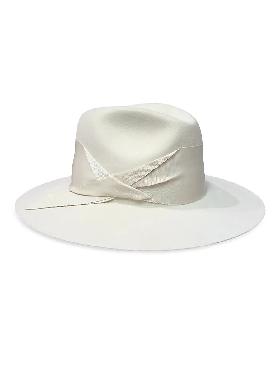 Freya Women's Gardenia Asymmetric Ribbon Fedora | Image 1 Freya Women's Gardenia Asymmetric Ribbon Fedora | Image 1