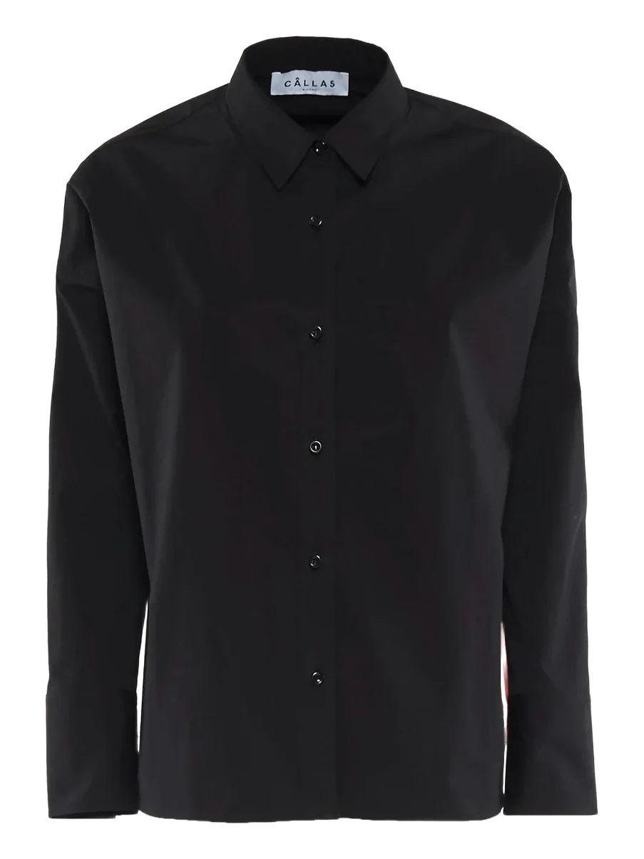 Women's Sirene Poplin Shirt with Silk Twill Milano Print Scarf Back