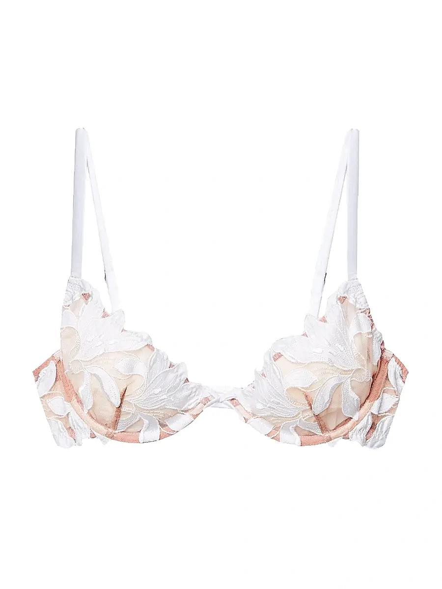 Fleur du Mal Women's Lace Plunge Demi Bra - | Image 1 Fleur du Mal Women's Lace Plunge Demi Bra - | Image 1