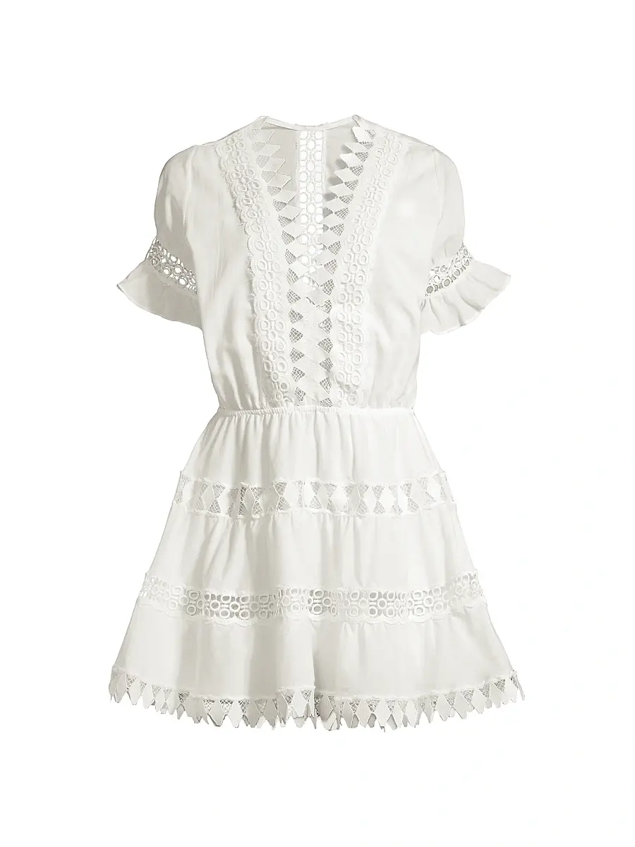 Peixoto Women's Ora Embroidered Mini Dress - White - Size XL | Image 1 Peixoto Women's Ora Embroidered Mini Dress - White - Size XL | Image 1