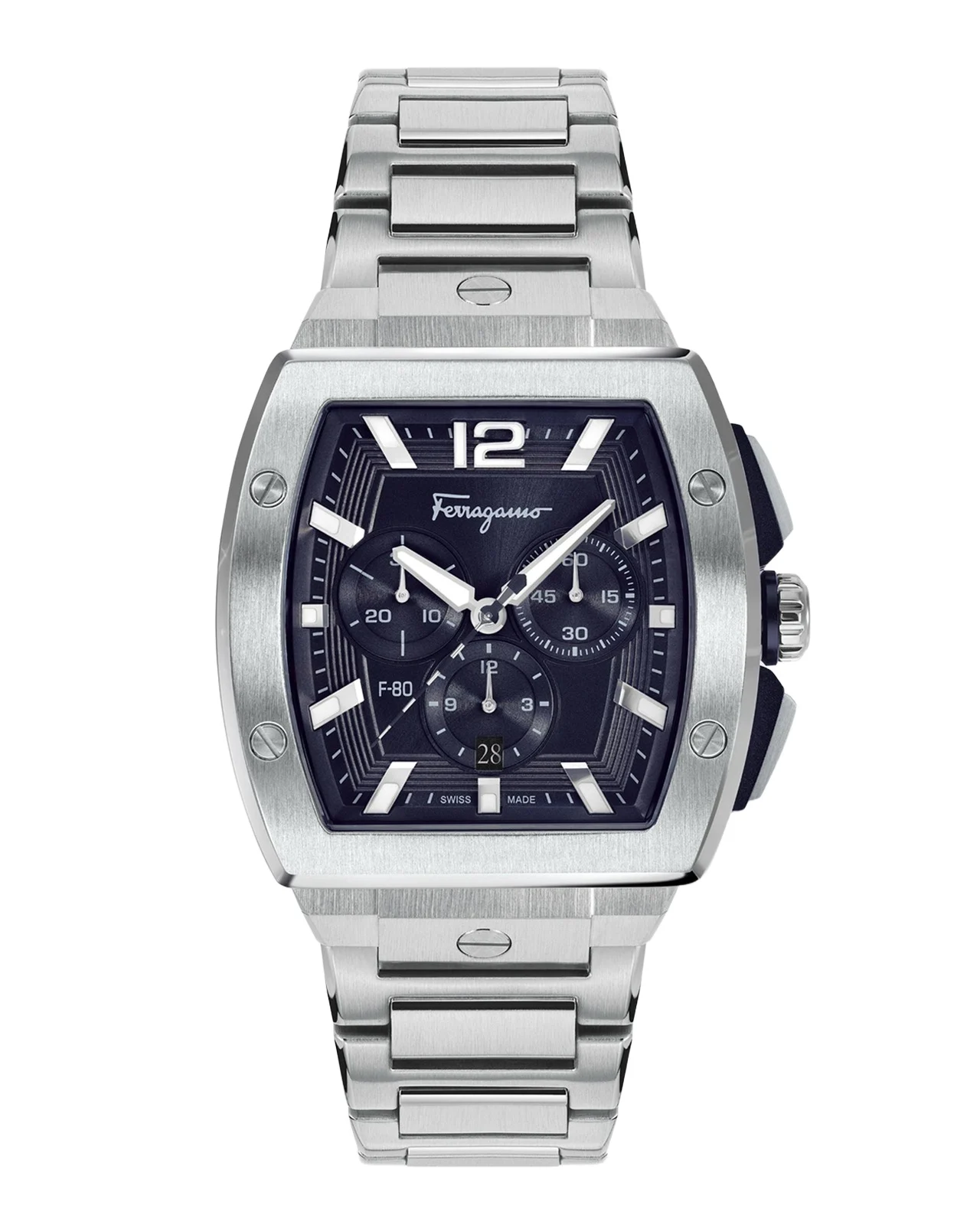 F-80 Tonneau Chrono Stainless Steel Bracelet Watch