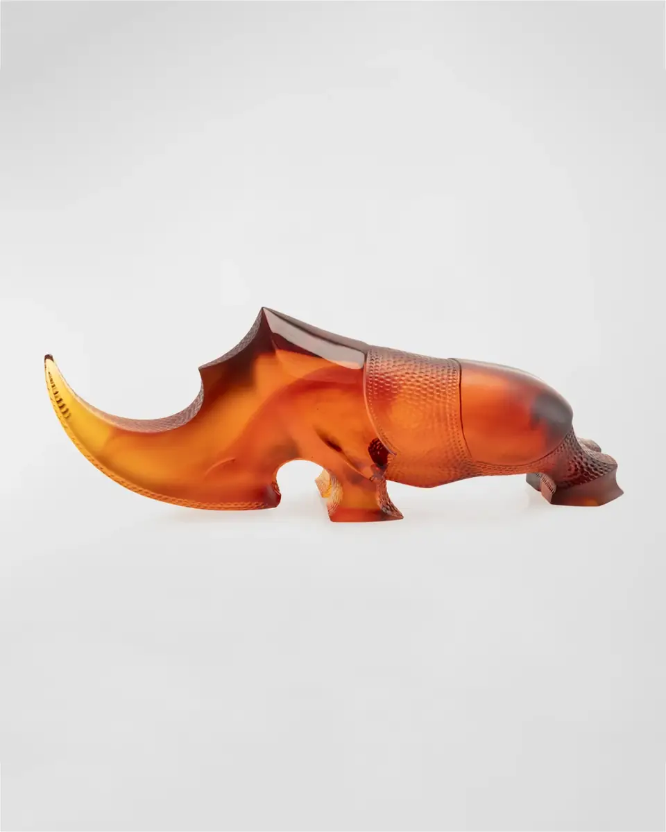 Daum Amber Ongava Rhinoceros Decoration | Thumbnail 2