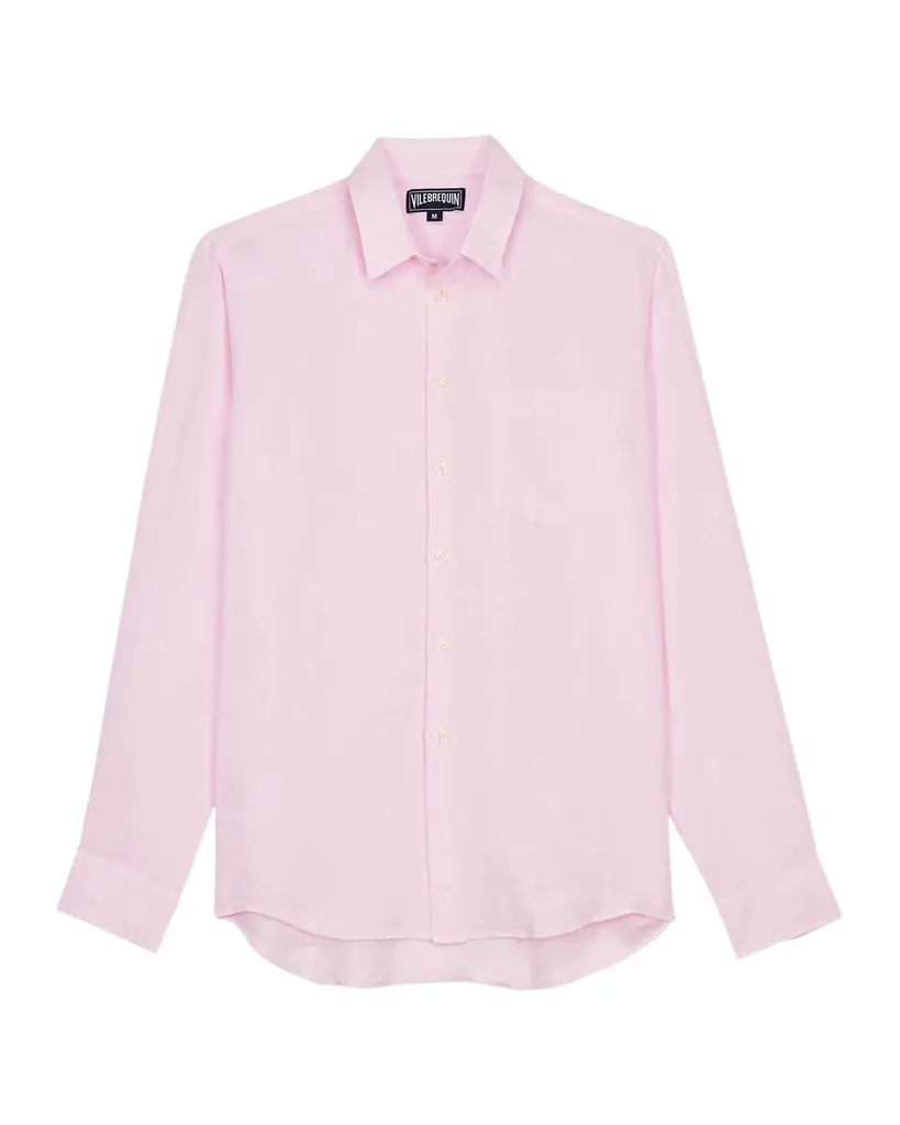 Vilebrequin Men's Caroubis Solid Linen Sport Shirt