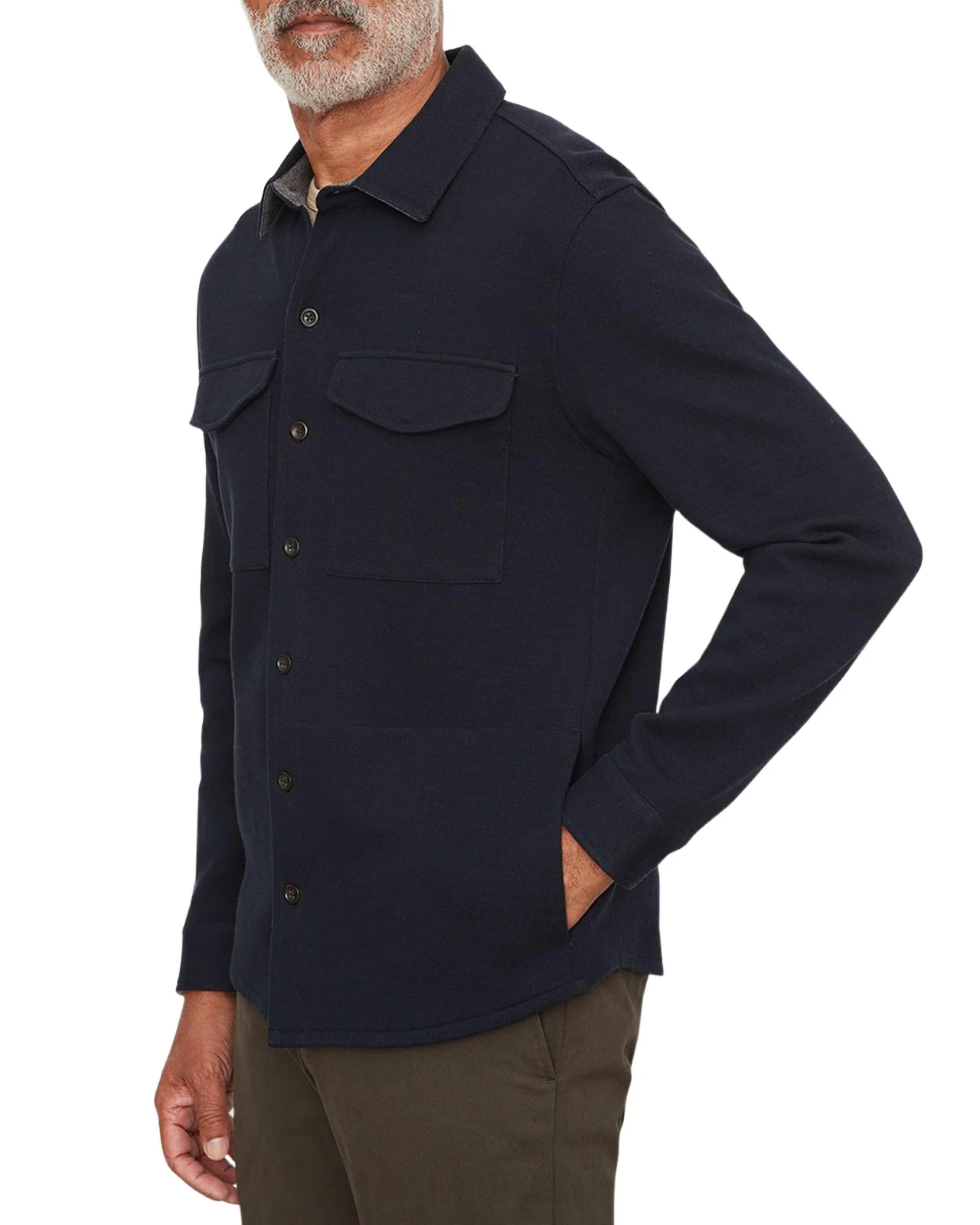 Vince Men's Solid 4-Pocket Shirt Jacket