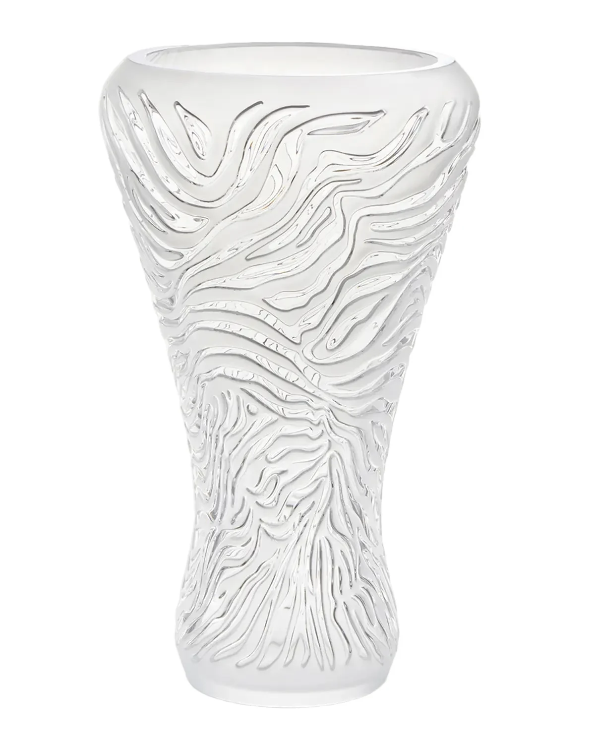 Lalique Zebre Vase, Satin Finish