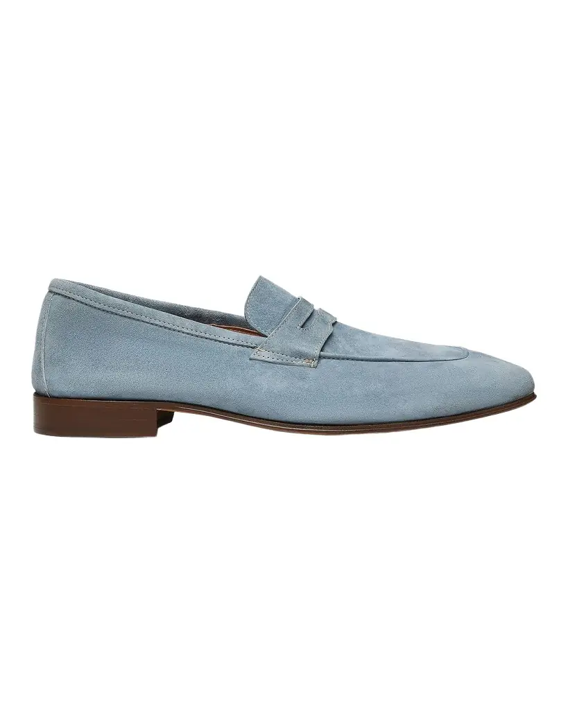 Donald Pliner Men's Jayce Suede Penny Loafers | Image 1 Donald Pliner Men's Jayce Suede Penny Loafers | Image 1