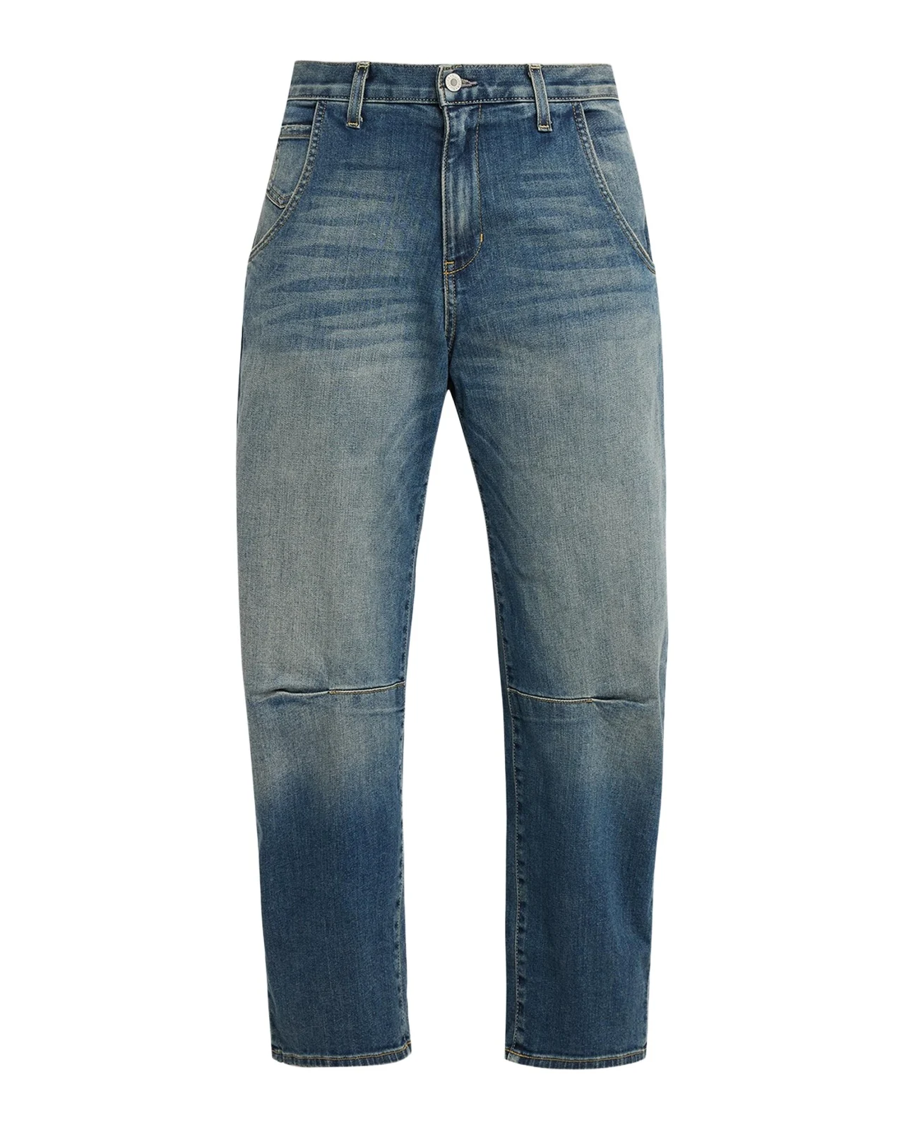 Emerson Wide-Leg Faded Denim Jeans