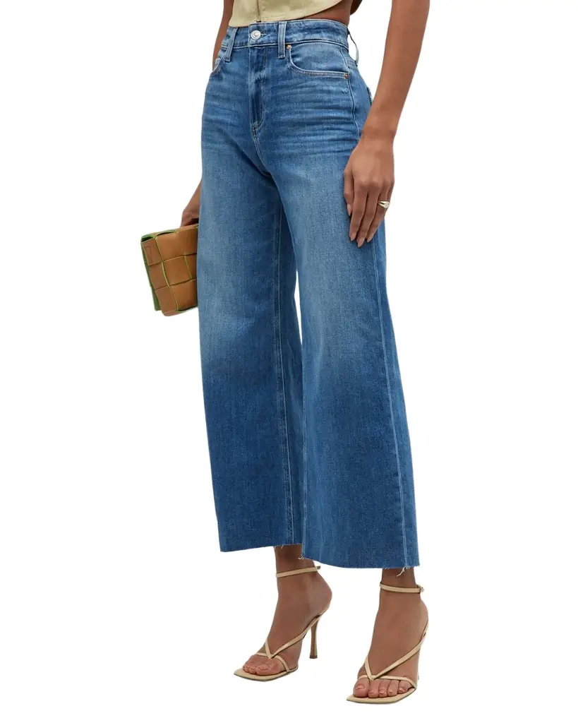 PAIGE Anessa Wide-Leg Cropped Jeans | Image 1 PAIGE Anessa Wide-Leg Cropped Jeans | Image 1