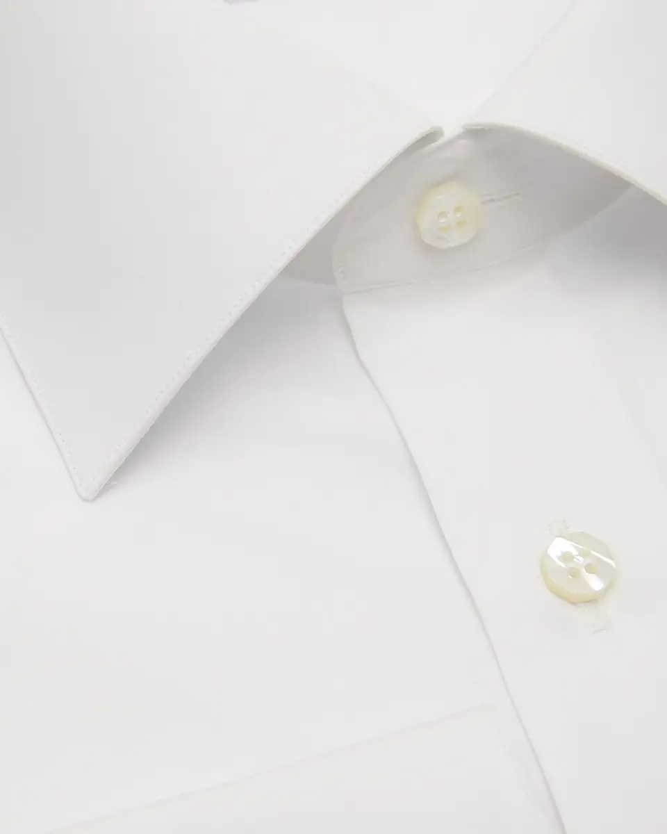 Stefano Ricci Men's Solid Barrel-Cuff Dress Shirt | Thumbnail 2 Stefano Ricci Men's Solid Barrel-Cuff Dress Shirt | Thumbnail 2
