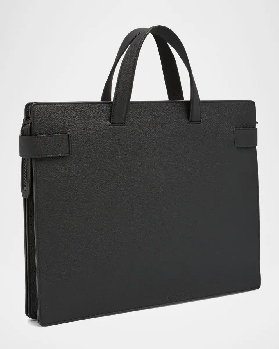 Ferragamo Men's Medium Leather Briefcase | Thumbnail 6 Ferragamo Men's Medium Leather Briefcase | Thumbnail 6