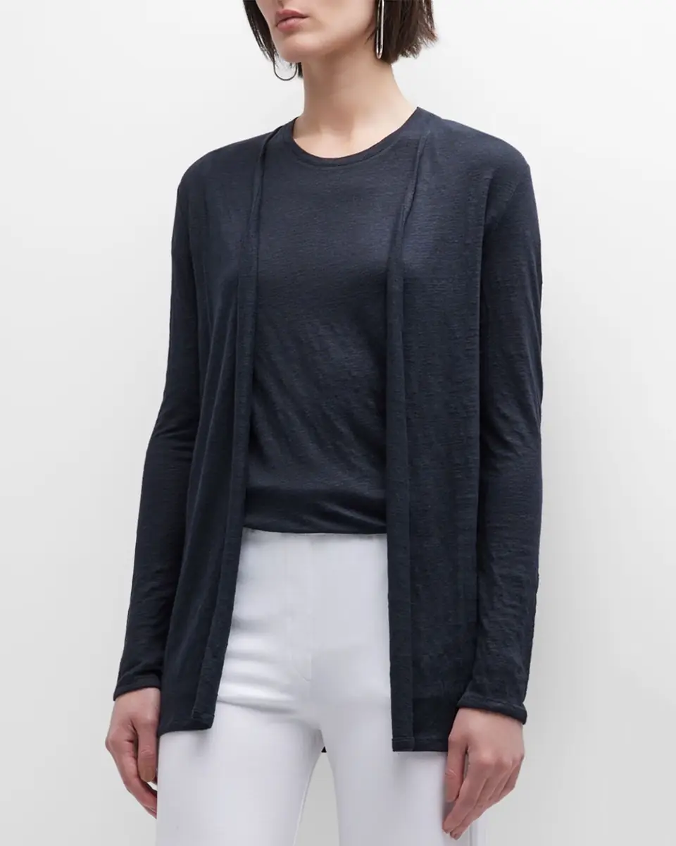 MAJESTIC FILATURES Stretch Linen Open-Front Cardigan | Thumbnail 4 MAJESTIC FILATURES Stretch Linen Open-Front Cardigan | Thumbnail 4