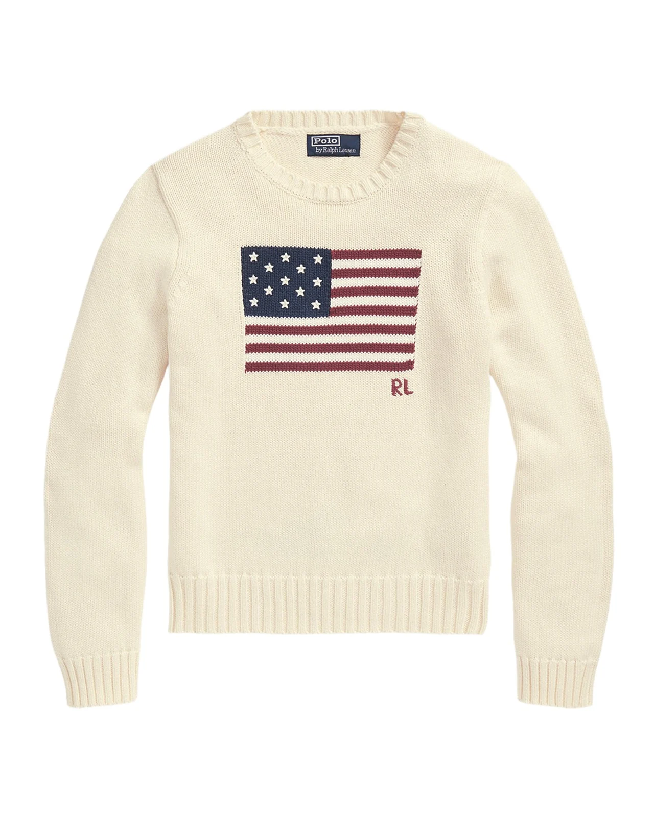 Flag Cotton Crewneck Sweater