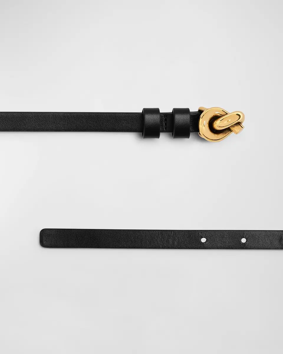 Bottega Veneta Knot Buckle Leather Belt | Thumbnail 4