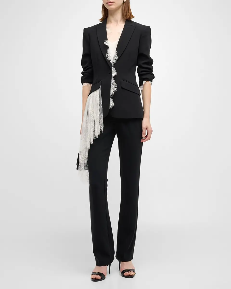Cinq à Sept Kerry Slim Straight-Leg Crepe Pants | Thumbnail 3