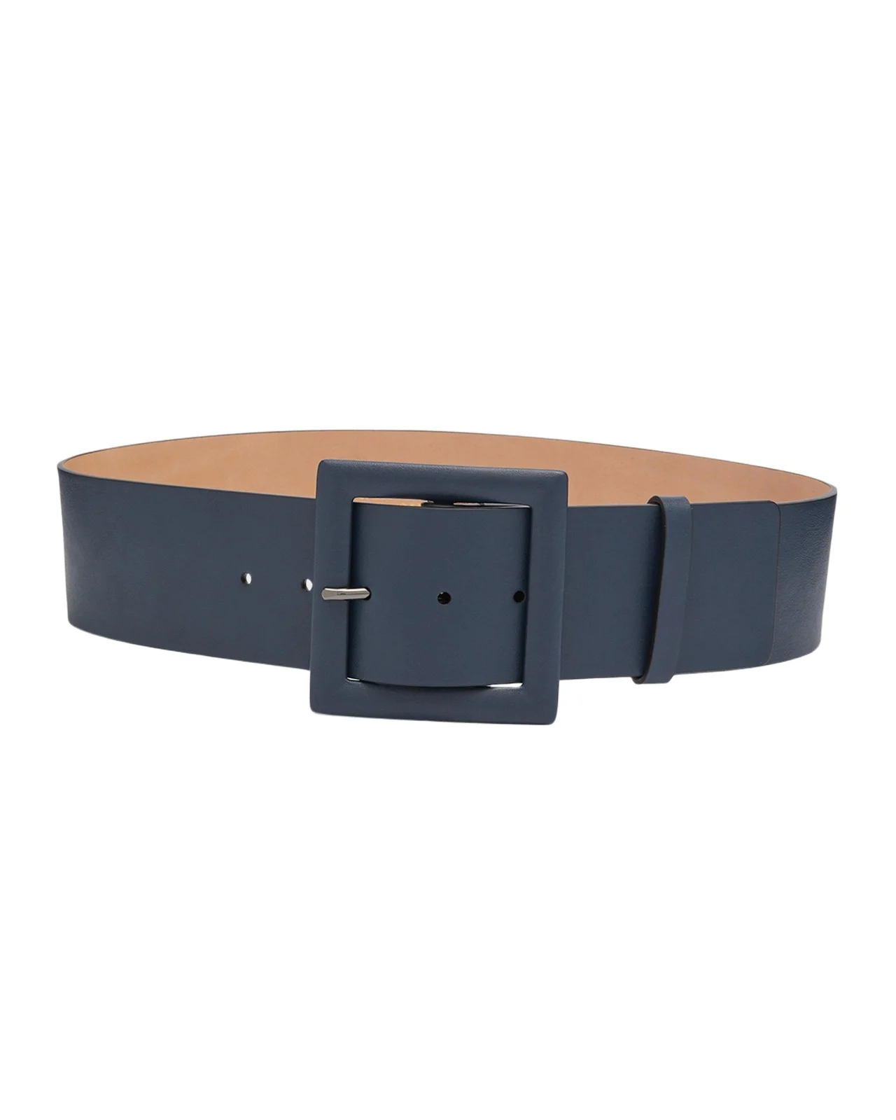Square-Buckle Wide Leather Belt Square-Buckle Wide Leather Belt
